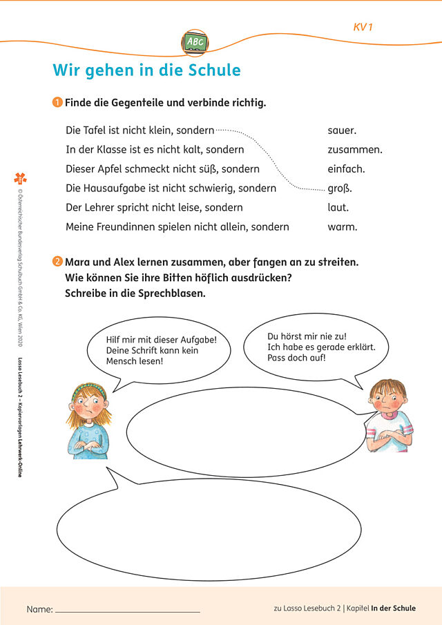 Wir gehen in die Schule