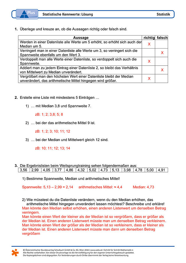 Statistische Kennwerte
