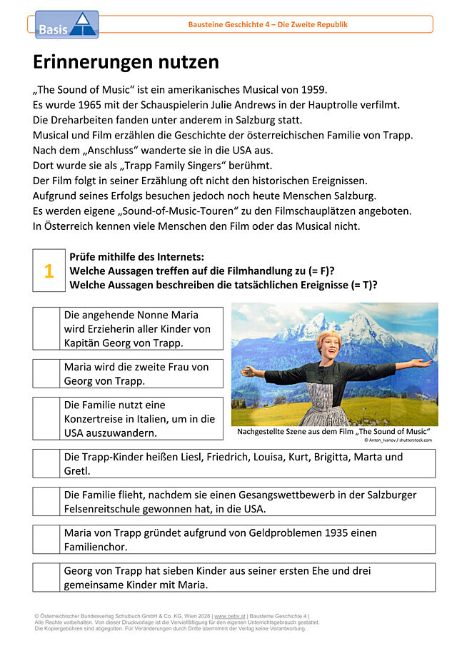 Erinnerungen nutzen