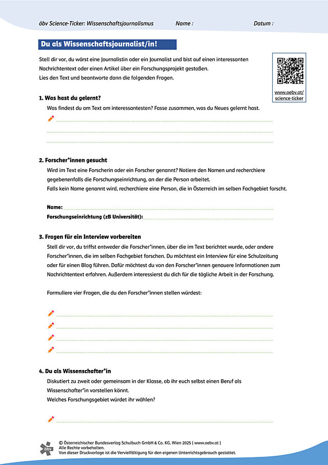 Du als Wissenschaftsjournalistin