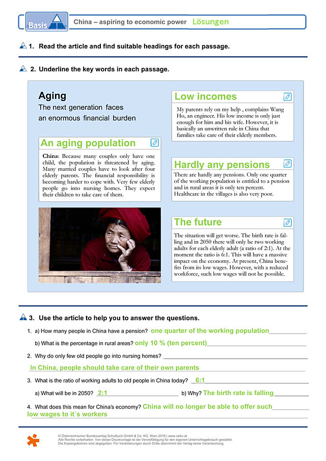 China – aspiring to economic power