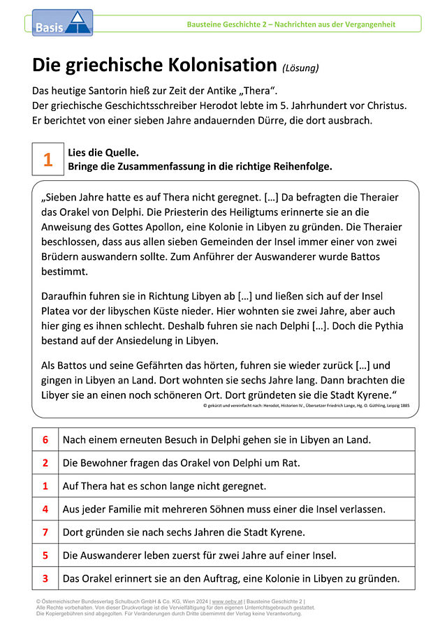 Die grechische Kolonisation