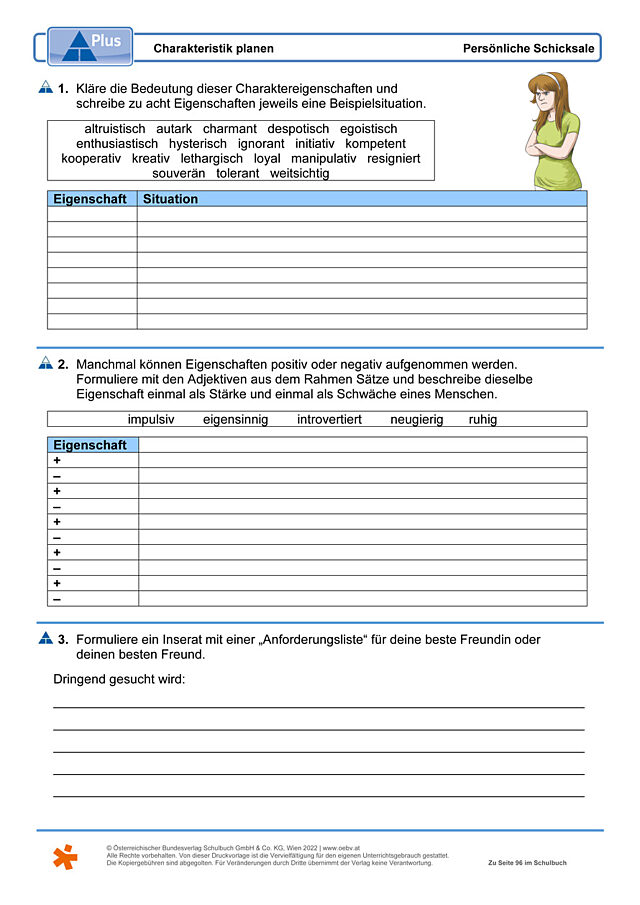 Charakteristik planen