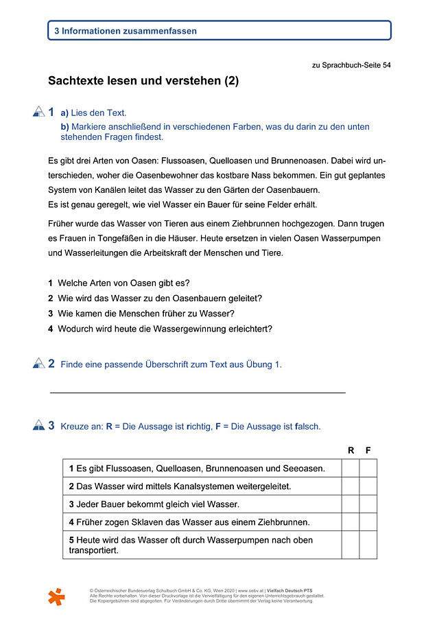 Einen Sachtext lesen und verstehen (2)