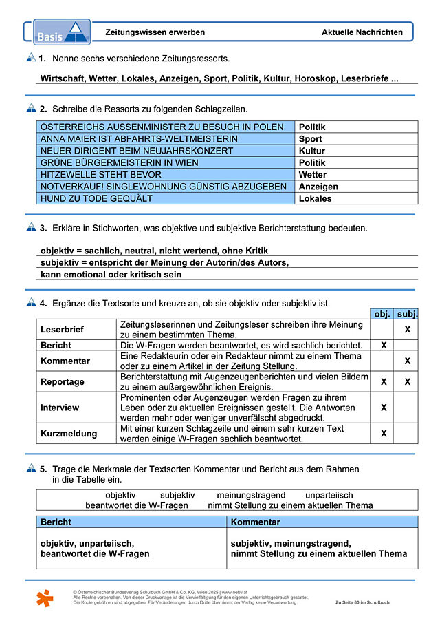 Zeitungswissen erwerben