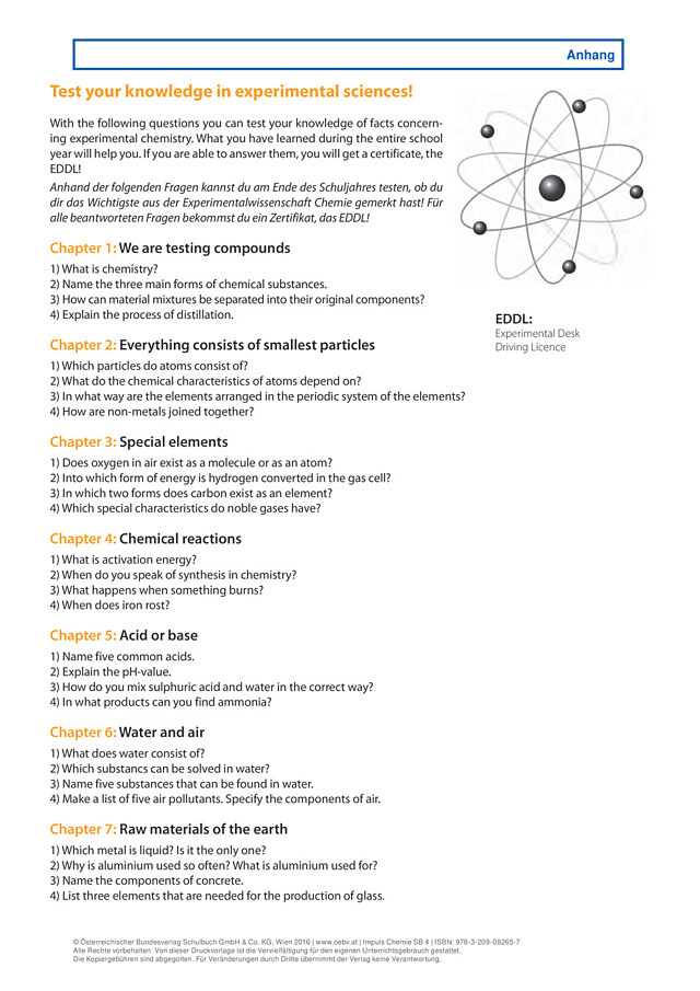 Test your knowledge in experimental sciences!