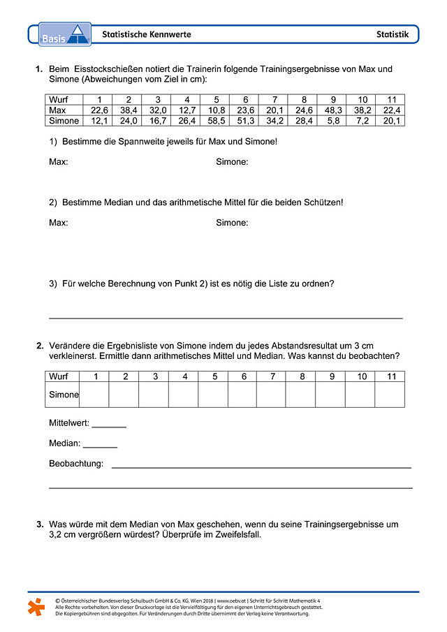 Statistische Kennwerte