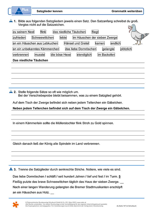 Satzglieder kennen