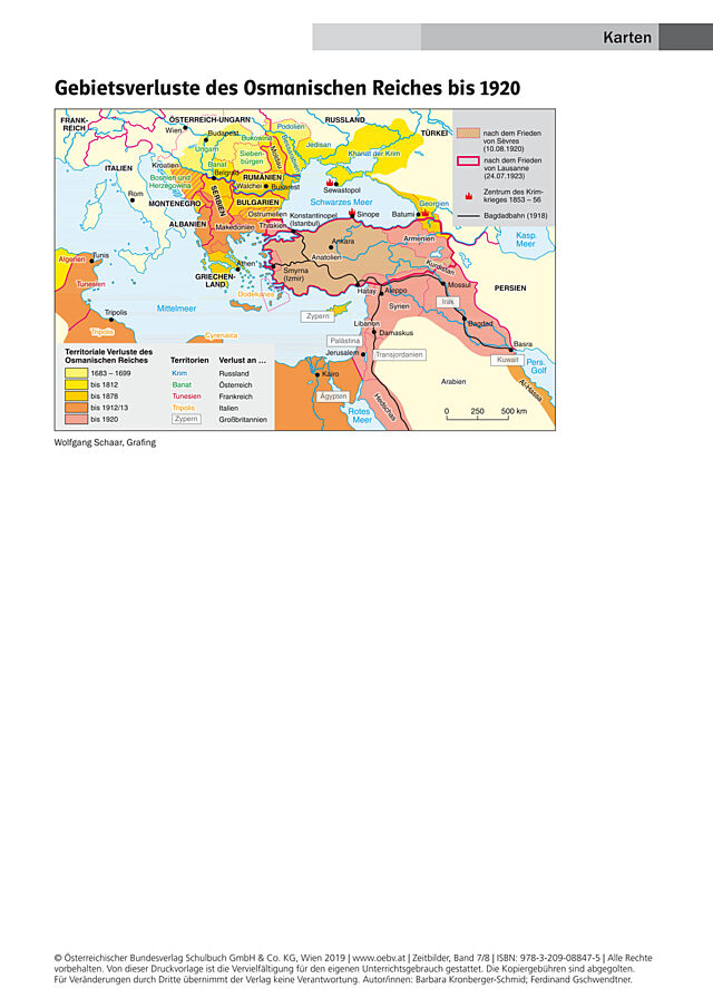 Gebietsverluste des Osmanischen Reiches bis 1920