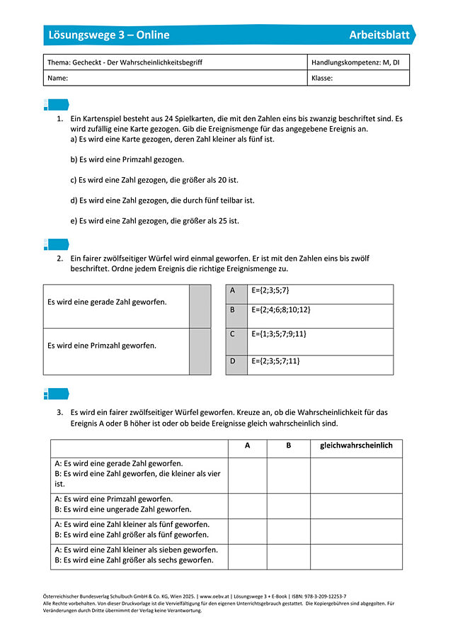 Gecheckt Der Wahrscheinlichkeitsbegriff