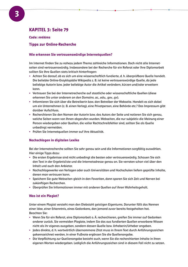 Hilfestellung zur Online-Recherche, Seite 79