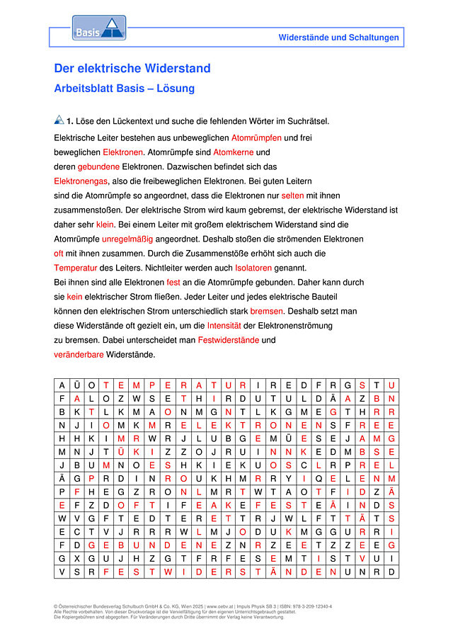 Der elekrische Widerstand
