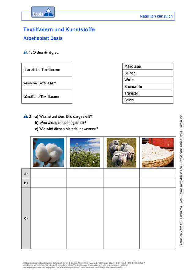 Textilfasern und Kunststoffe