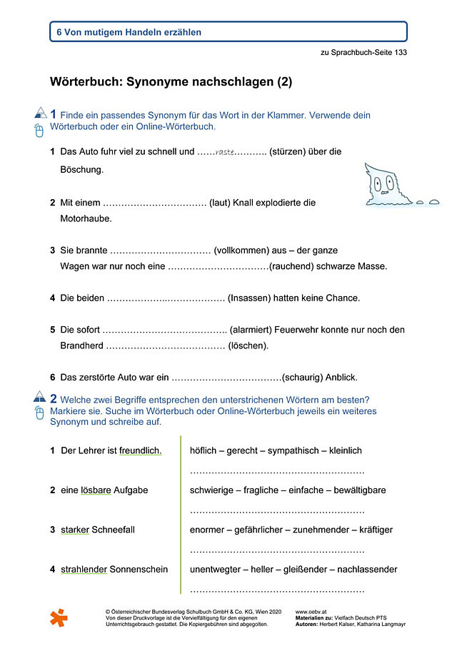 Synonyme nachschlagen (2)