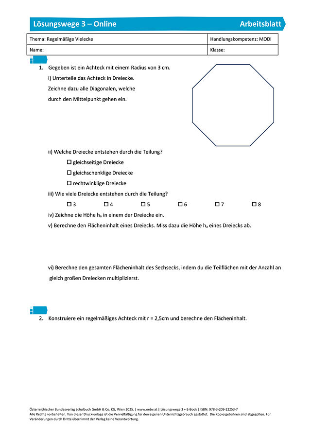 Regelmäßige Vielecke 2