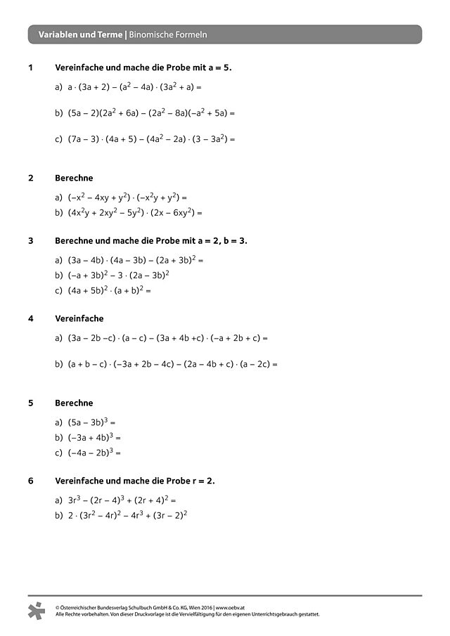 Allgemeines Arbeitsblatt anspruchsvoll