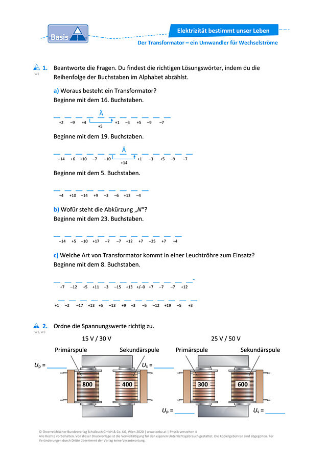 Der Transformator – ein Umwandler für Wechselströme