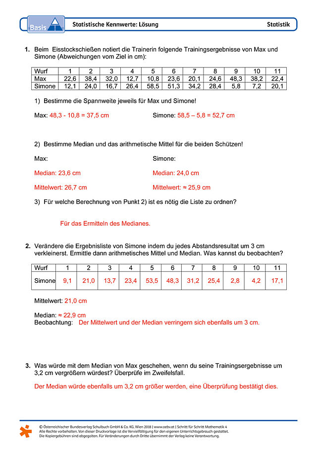 Statistische Kennwerte