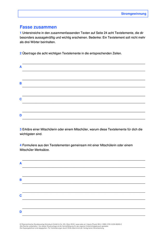 Fasse zusammen