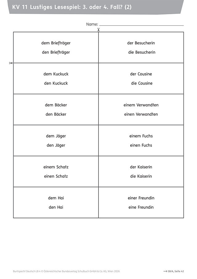Lustiges Lesespiel: 3. oder 4. Fall? 2