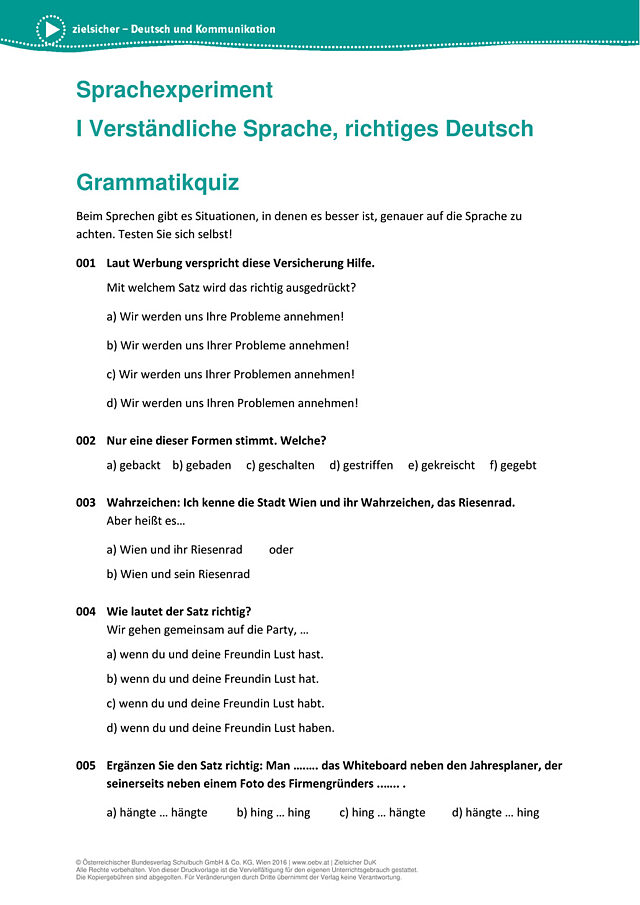 Grammatikquiz