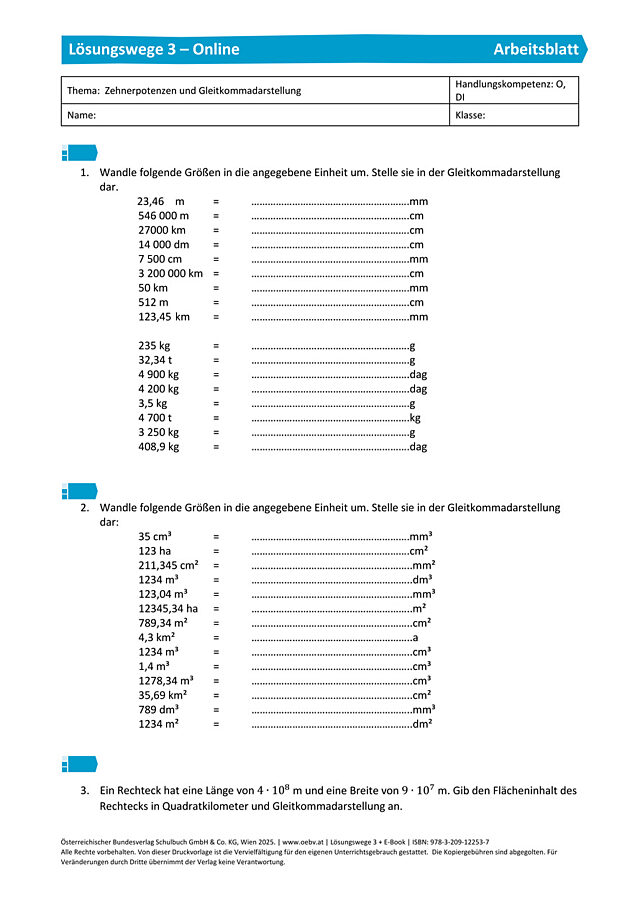 Zehnerpotenzen und Gleitkommadarstellung
