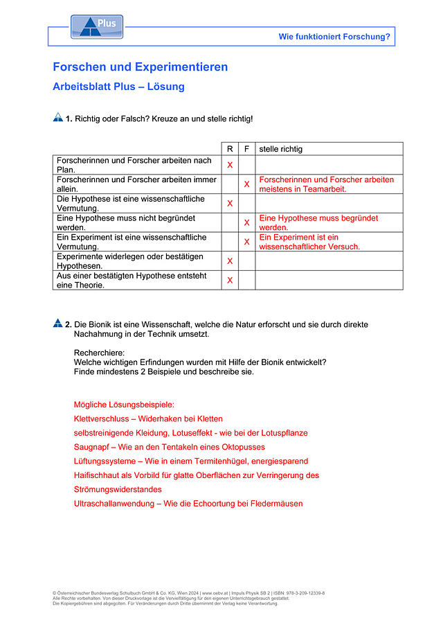 Forschen und Experimentieren