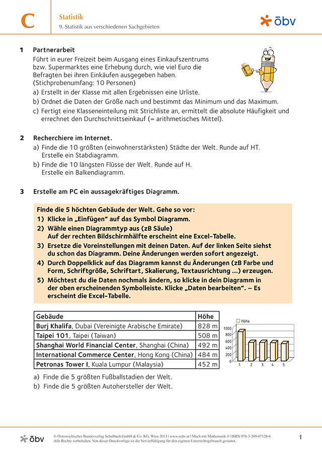 9. Statistik aus verschiedenen Sachgebieten