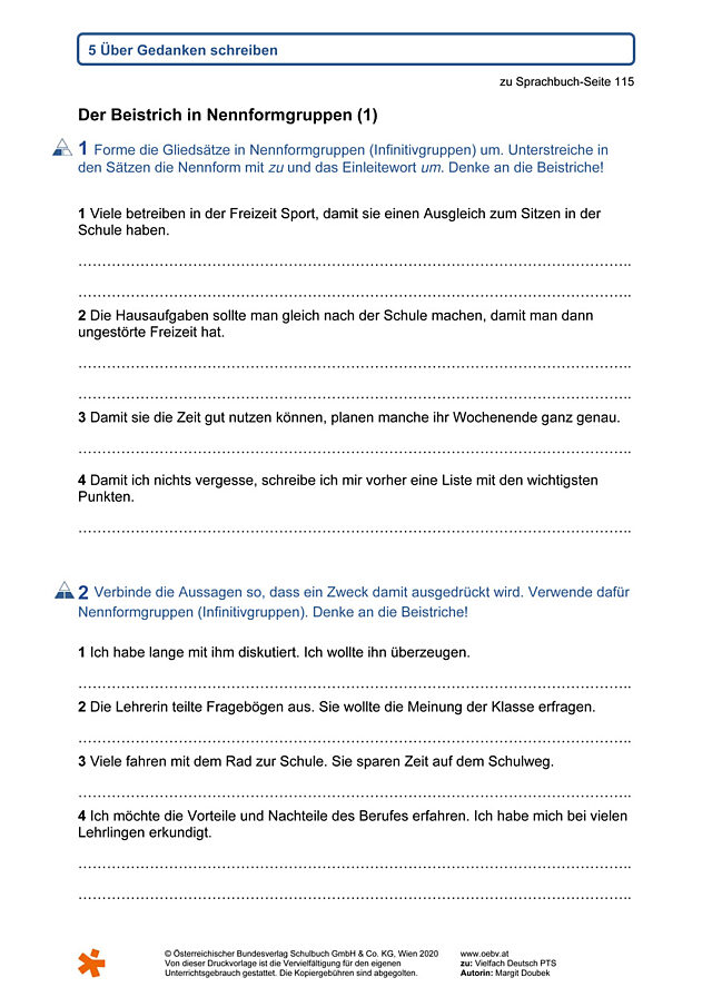 Der Beistrich in Nennformgruppen (1)