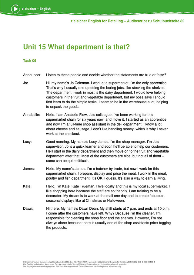 What department is that?