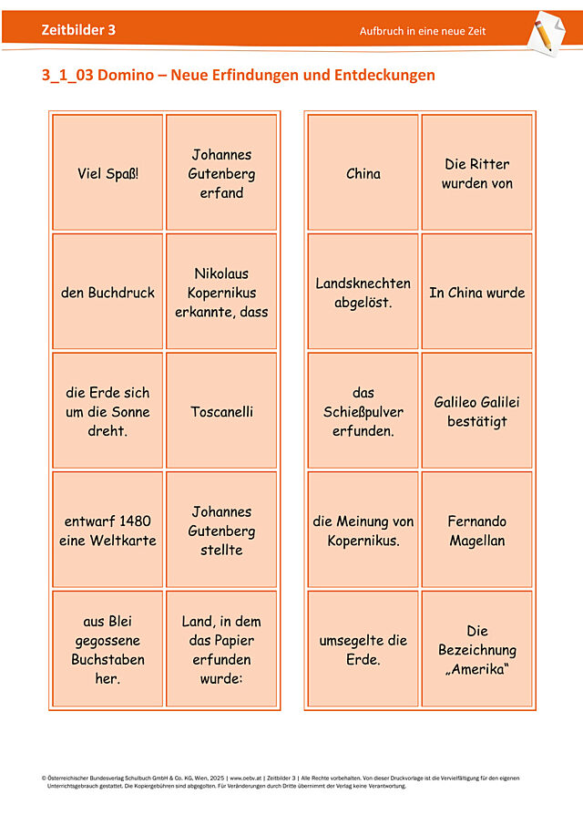 Domino – Neue Erfindungen und Entdeckungen