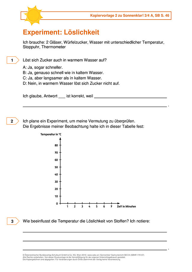 Experiment: Löslichkeit