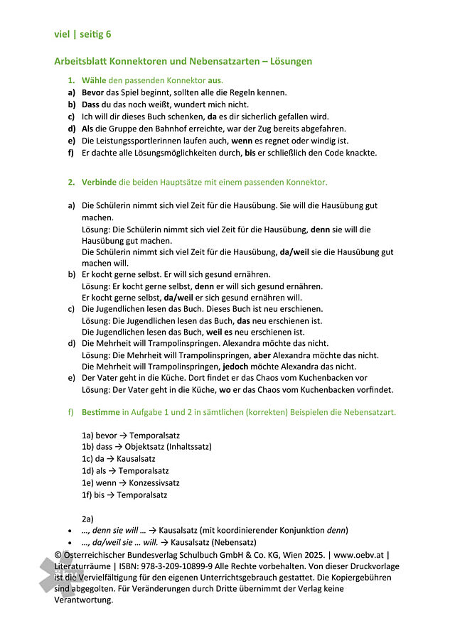 AB Nebensatzarten II Loesungen