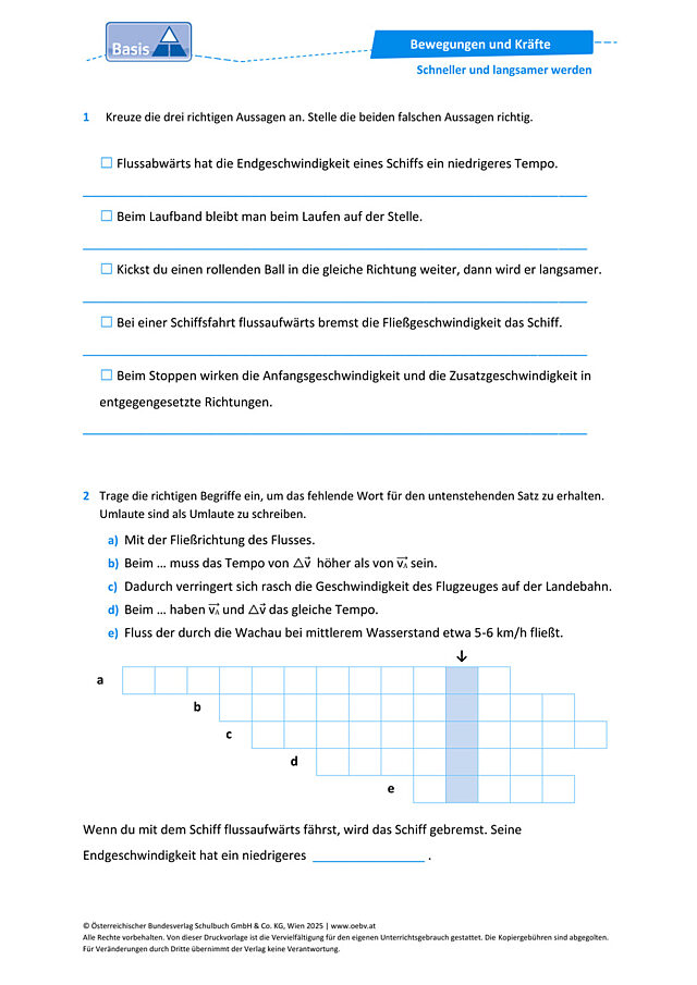 Schneller und langsamer werden