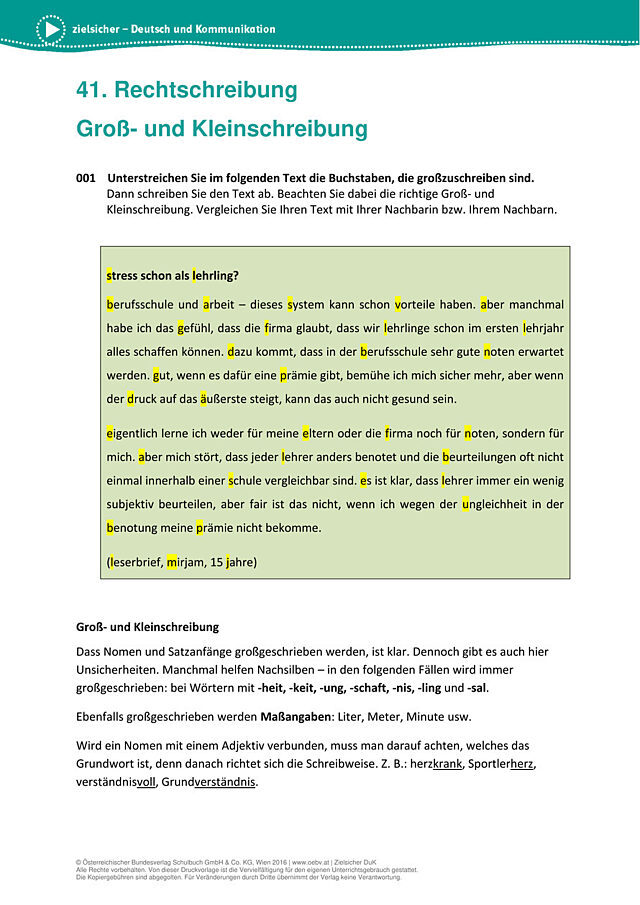 Groß- und Kleinschreibung