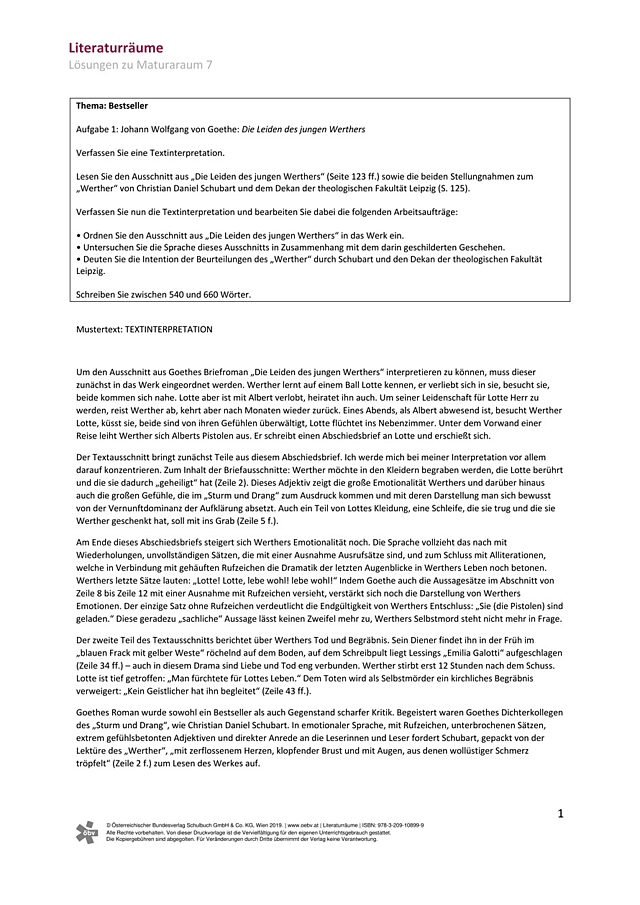 Maturaraum 7 - Sturm und Drang