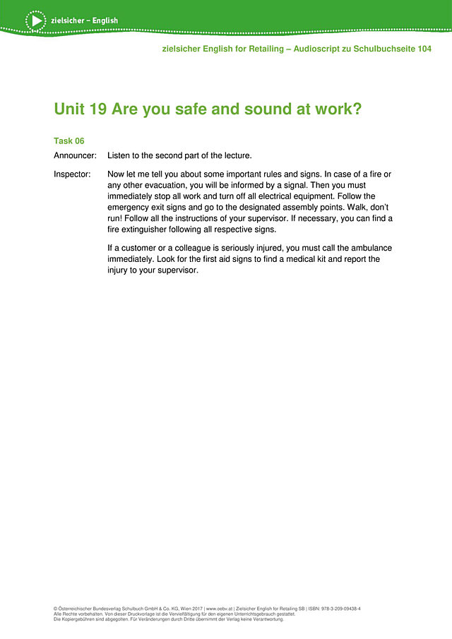 Are you safe and sound at work?