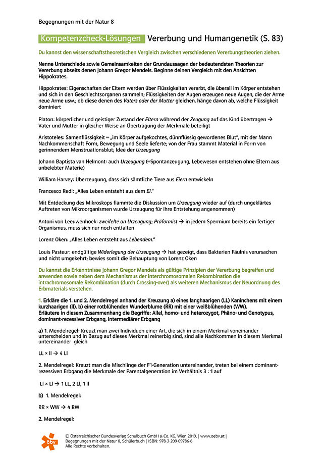 Vererbung und Humangenetik