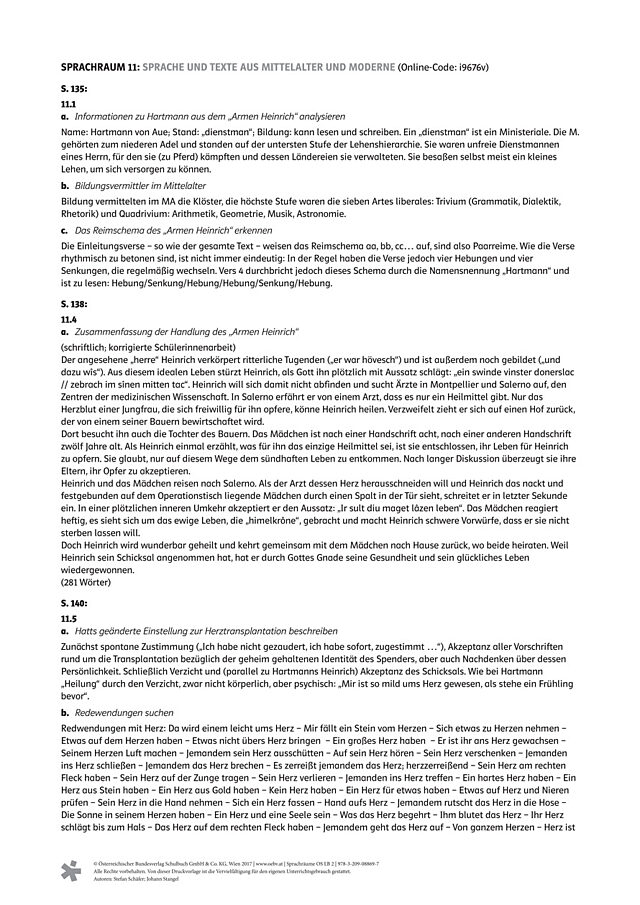 Sprache und Texte aus Mittelalter und Moderne