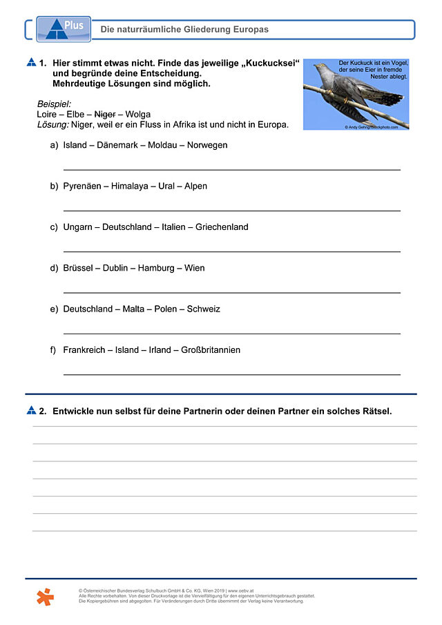 Die naturräumliche Gliederung Europas