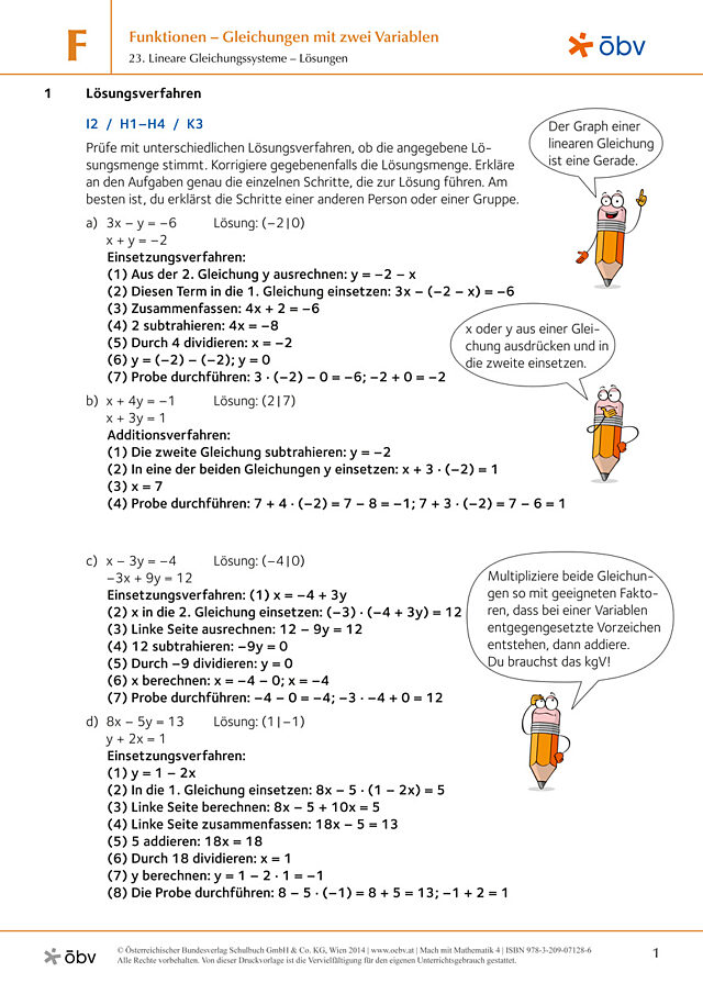 23. Lineare Gleichungssysteme
