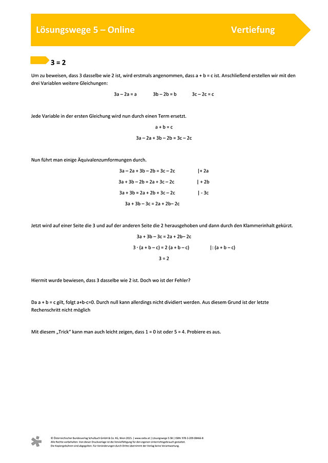 3=2 Beweisführung