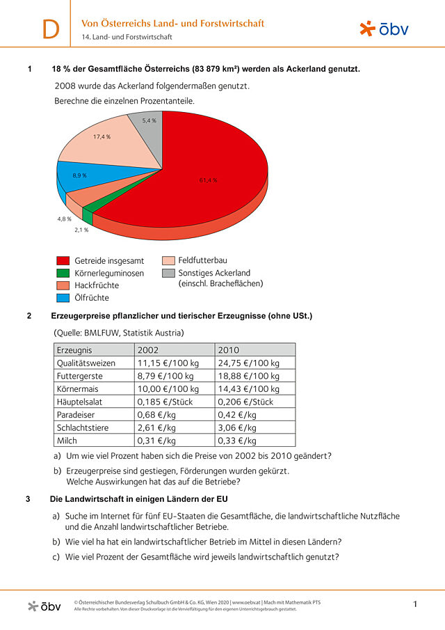 14. Land- und Forstwirtschaft