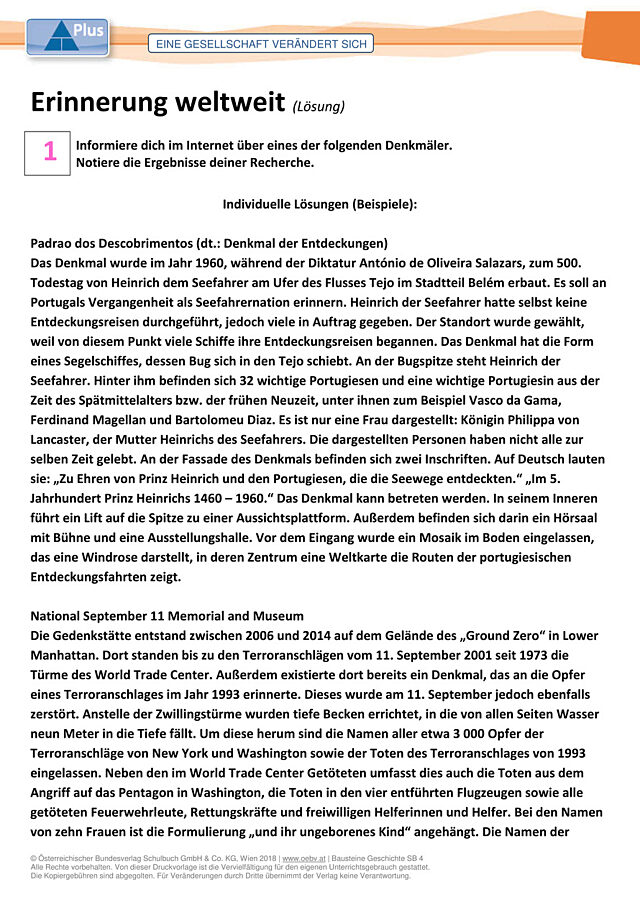 Erinnerung weltweit