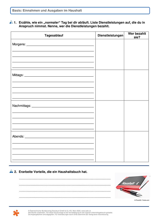 Einnahmen und Ausgaben