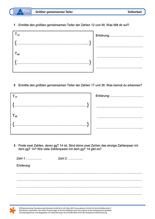 Größter gemeinsamer Teiler