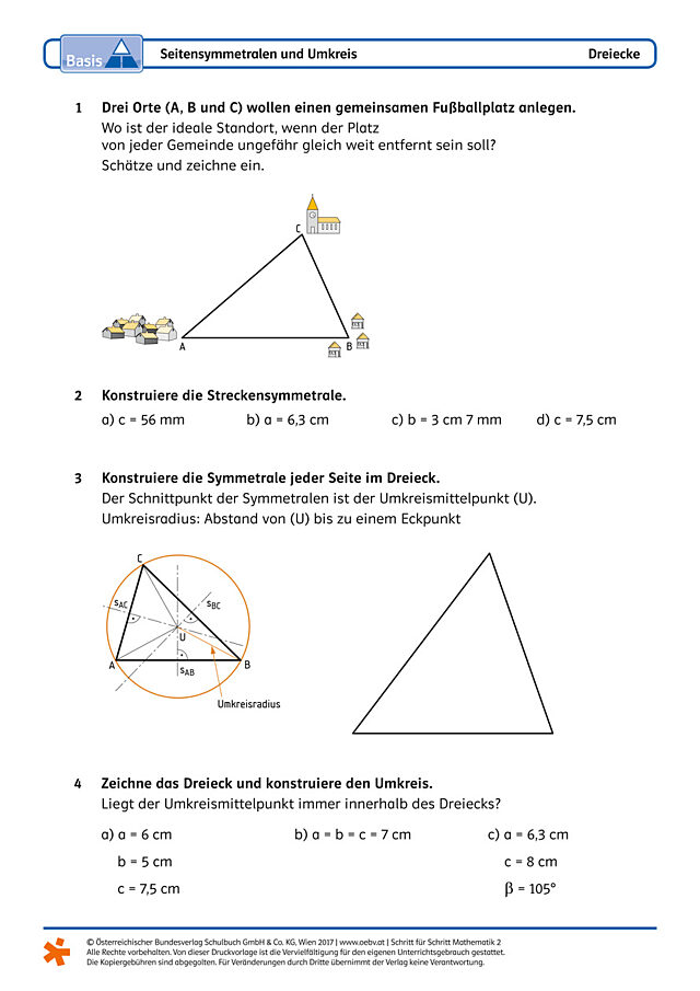 Seitensymmetrale und Umkreis