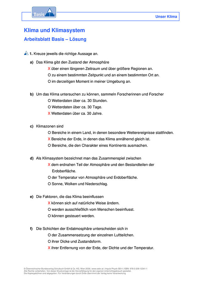 Klima und Klimasystem