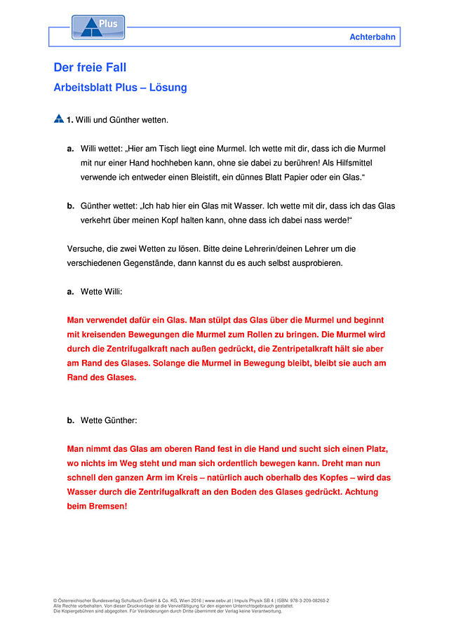 Der freie Fall