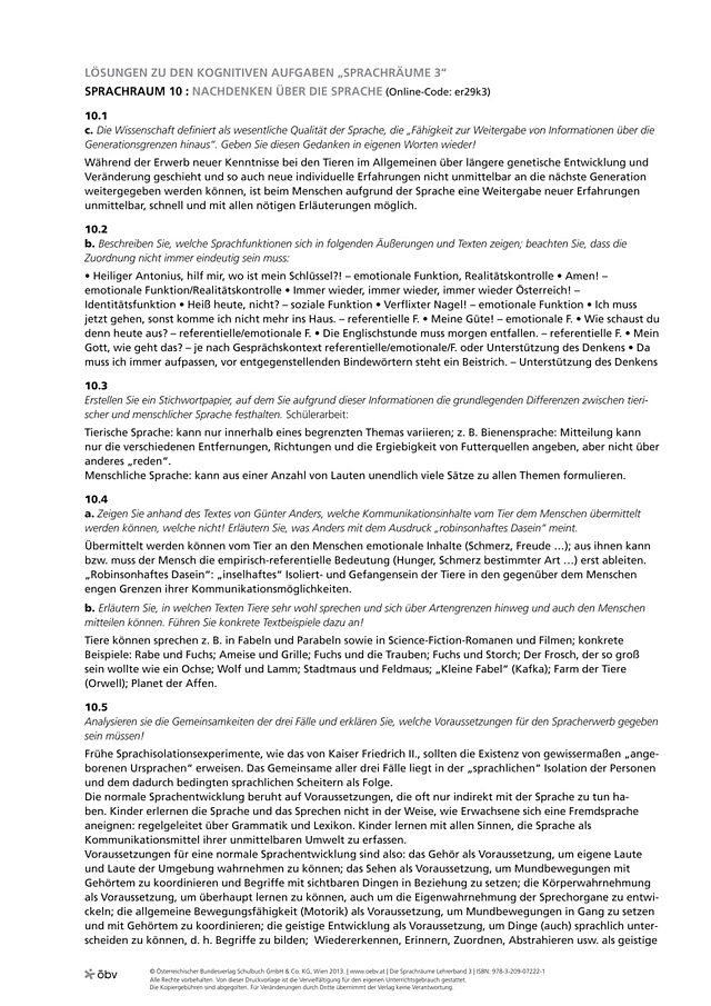 Nachdenken über die Sprache